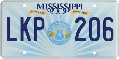MS license plate LKP206
