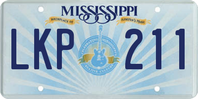 MS license plate LKP211