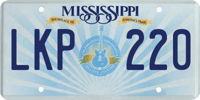 MS license plate LKP220
