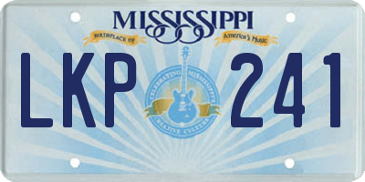 MS license plate LKP241