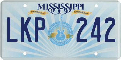 MS license plate LKP242
