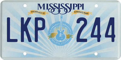 MS license plate LKP244