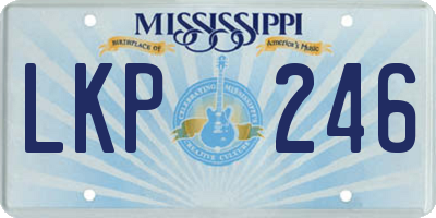 MS license plate LKP246