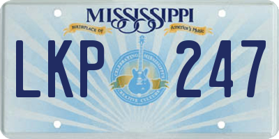MS license plate LKP247