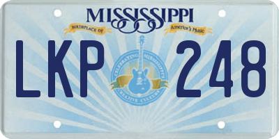 MS license plate LKP248