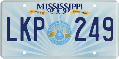 MS license plate LKP249