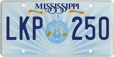 MS license plate LKP250