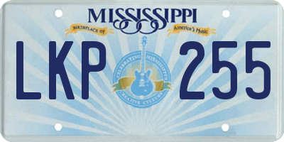 MS license plate LKP255