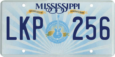 MS license plate LKP256