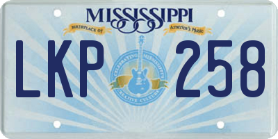 MS license plate LKP258