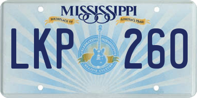 MS license plate LKP260