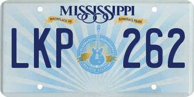 MS license plate LKP262