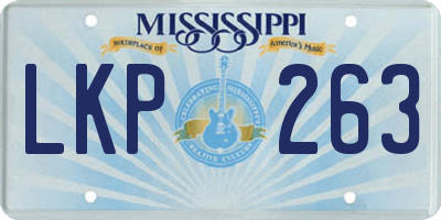 MS license plate LKP263
