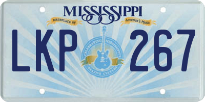 MS license plate LKP267