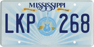 MS license plate LKP268