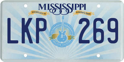 MS license plate LKP269