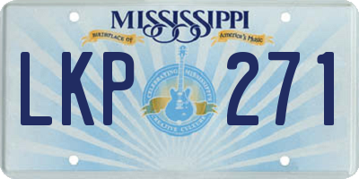 MS license plate LKP271