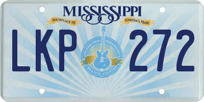 MS license plate LKP272