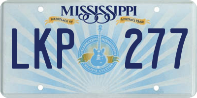MS license plate LKP277