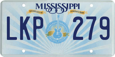 MS license plate LKP279