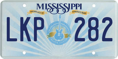 MS license plate LKP282
