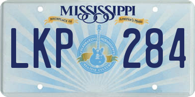 MS license plate LKP284