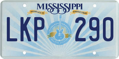 MS license plate LKP290