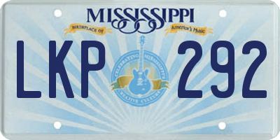 MS license plate LKP292