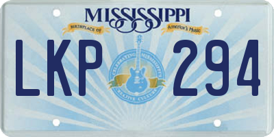 MS license plate LKP294