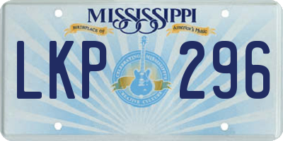MS license plate LKP296