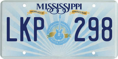 MS license plate LKP298