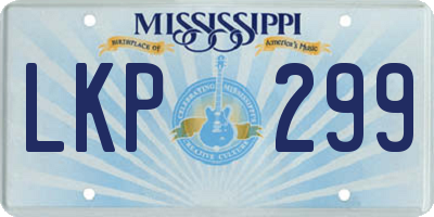 MS license plate LKP299