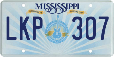 MS license plate LKP307