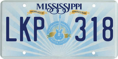 MS license plate LKP318