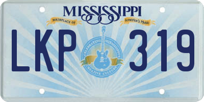 MS license plate LKP319