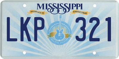 MS license plate LKP321
