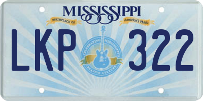 MS license plate LKP322