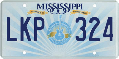 MS license plate LKP324