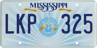 MS license plate LKP325