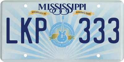 MS license plate LKP333