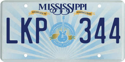 MS license plate LKP344