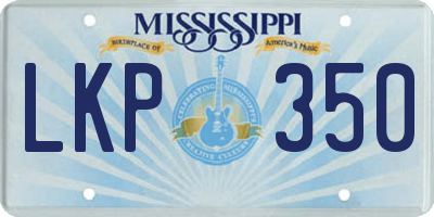 MS license plate LKP350