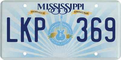 MS license plate LKP369