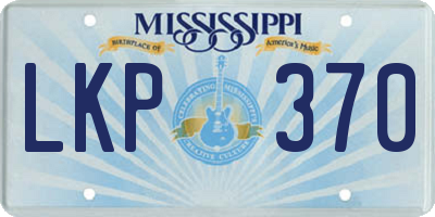 MS license plate LKP370