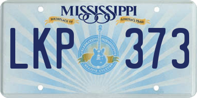 MS license plate LKP373