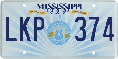 MS license plate LKP374