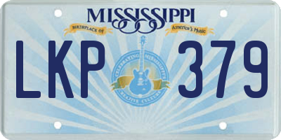 MS license plate LKP379