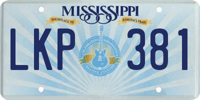 MS license plate LKP381