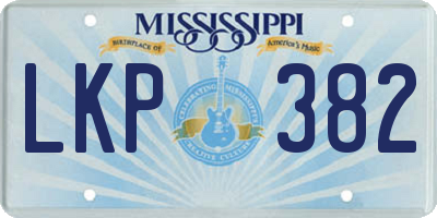 MS license plate LKP382