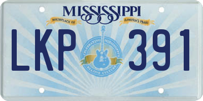 MS license plate LKP391